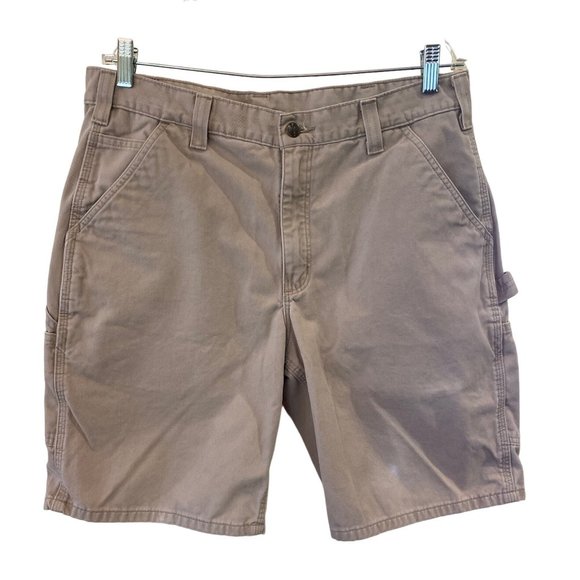 Carhartt Other - Carhartt Relaxed Fit Canvas Work Shorts Men's Size 36x10 Khaki Tan Cotton
